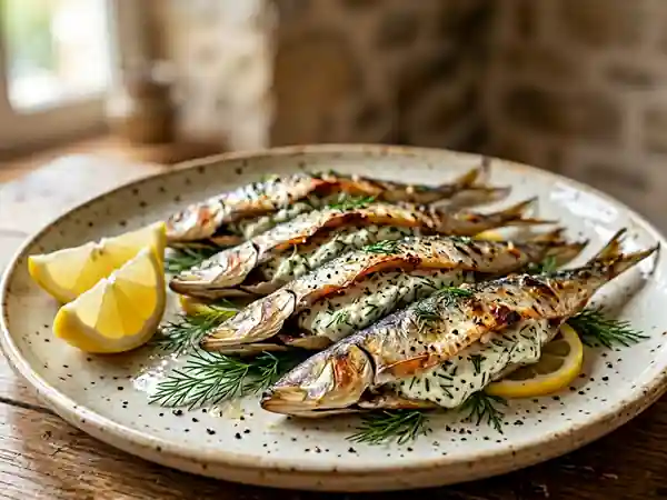 Sardines grillées au Carré Frais et aneth - Photo de présentation