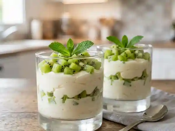 Délice onctueux au kiwi frais et crème légère - Photo de présentation