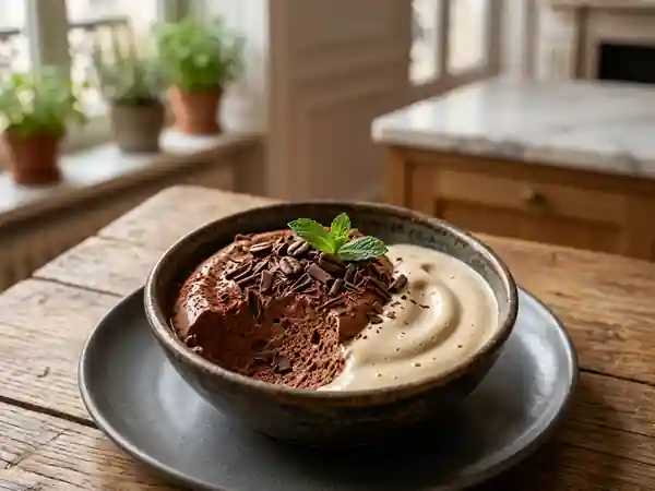 Délice Somptueux au Chocolat Noir et Crème Onctueuse au Café - Photo de présentation