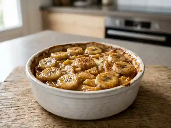 Délices fondants pomme-banane : dessert fruité et gourmand - Photo de présentation