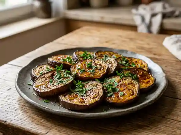 Délicieuse Aubergine Rôtie au Miel et aux Épices - Photo de présentation