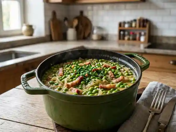 Délicieuse Cocotte de Petits Pois à l'Alsacienne - Photo de présentation
