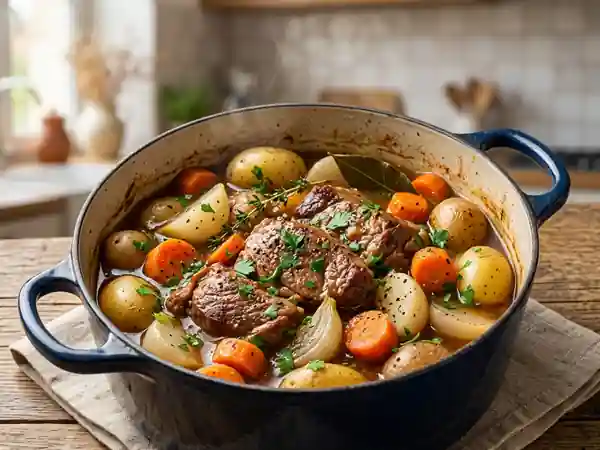Délicieuse Cocotte de Veau aux Légumes Nouveaux - Photo de présentation