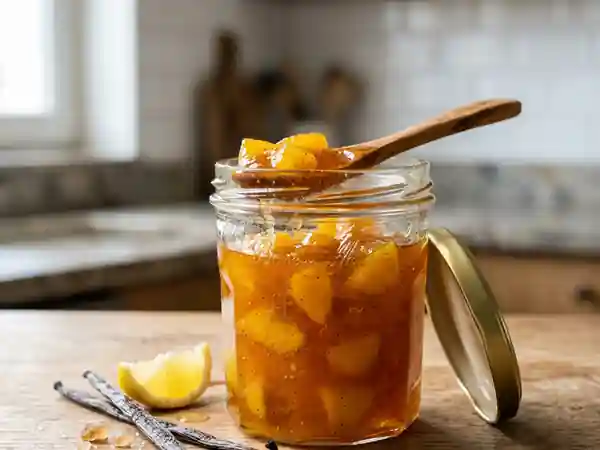 Délicieuse Confiture de Pêche à la Vanille Maison - Photo de présentation