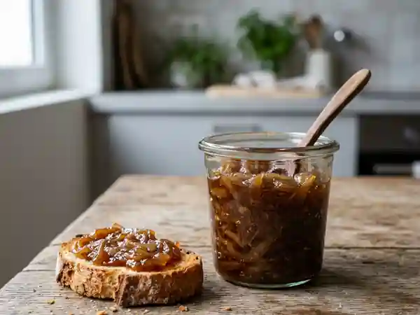 Délicieuse Confiture d'Oignons au Vin Blanc Maison - Photo de présentation