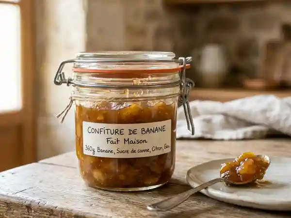 Confiture de Banane Fondante au Sucre Roux - Photo de présentation