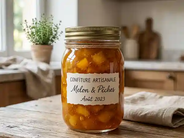 Délicieuse Confiture Maison de Melon et Pêches - Photo de présentation