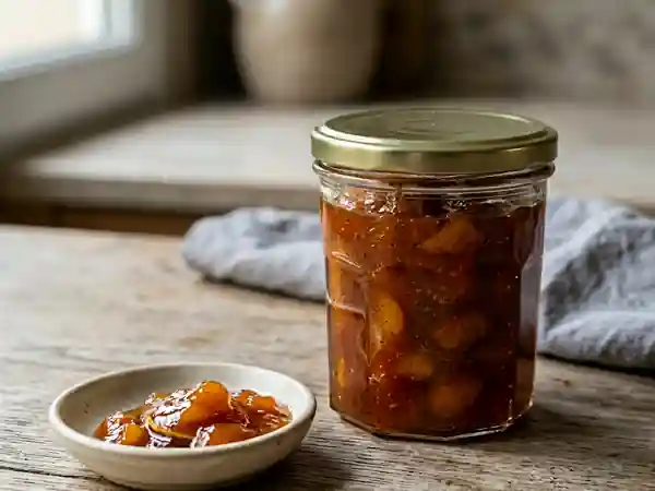 Confiture veloutée de pêches de vigne et vanille - Photo de présentation