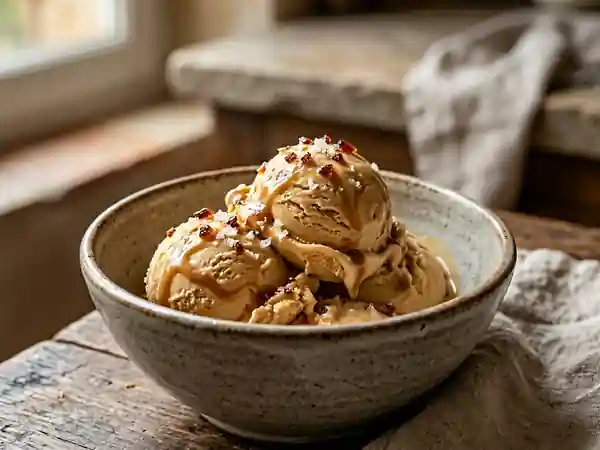 Crème glacée au caramel beurre salé - Photo de présentation