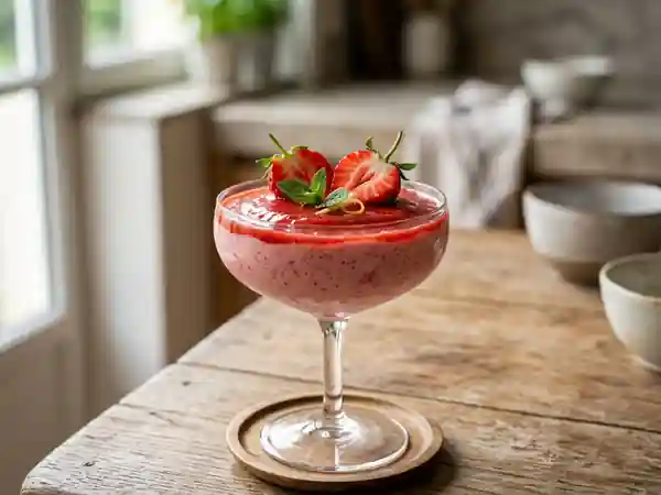 Délicieuse Crème Onctueuse à la Fraise Maison - Photo de présentation