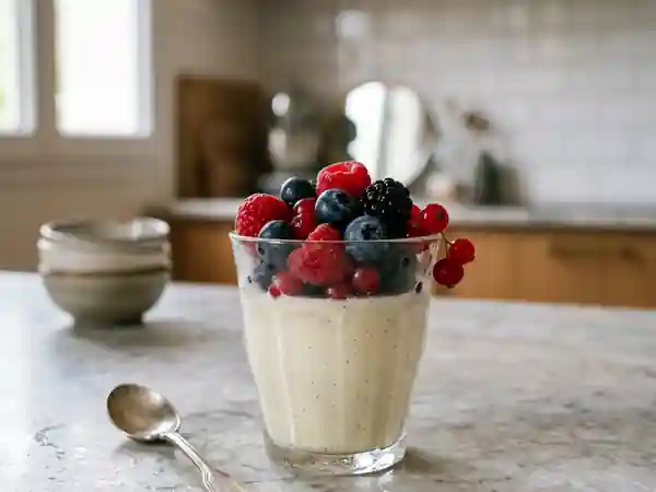 Crème veloutée aux fruits rouges - Photo de présentation