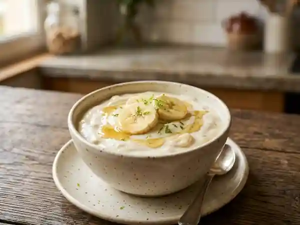 Crème Banane Fondante au Fromage Blanc - Photo de présentation
