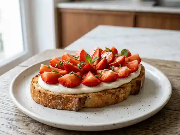 Délicieuse Croûte aux Fraises Maison : Dessert Frais et Gourmand - Photo de présentation