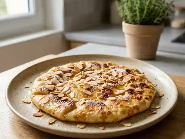 Galette fondante au sucre et amandes torréfiées - Photo de présentation
