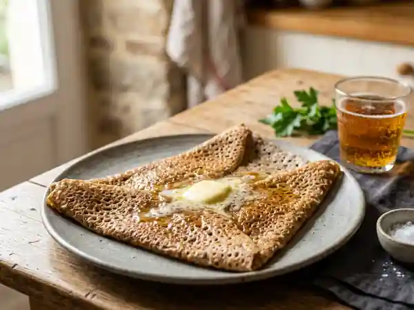 Galette de Sarrasin Croustillante et Beurrée - Photo de présentation