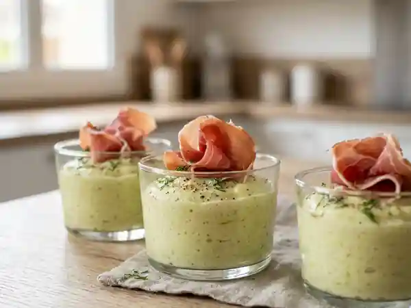 Délicieuse Mousse de Poireaux au Jambon Cru, légère et savoureuse - Photo de présentation