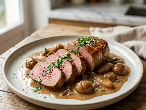 Noix de veau fondante aux marrons - Photo de présentation