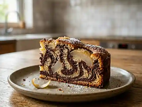 Moelleux marbré poire-chocolat intense - Photo de présentation