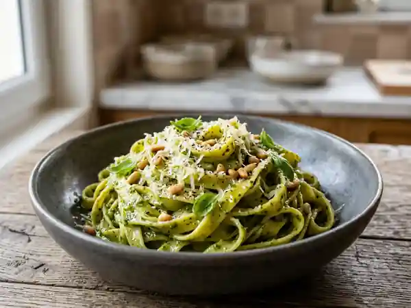 Délicieuse recette facile pour utiliser votre pesto maison - Photo de présentation