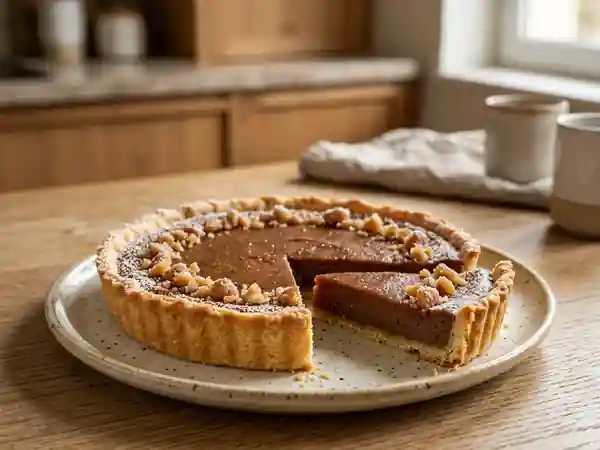 Délicieuse tarte à la crème de marron maison - Photo de présentation
