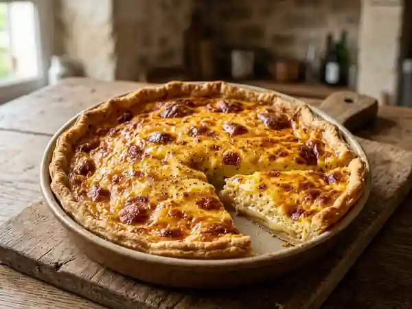 Délicieuse Tarte au Maroilles Fondante et Savoureuse - Photo de présentation