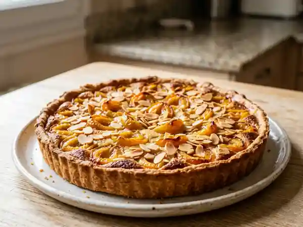 Tarte fondante aux mirabelles et amandes - Photo de présentation
