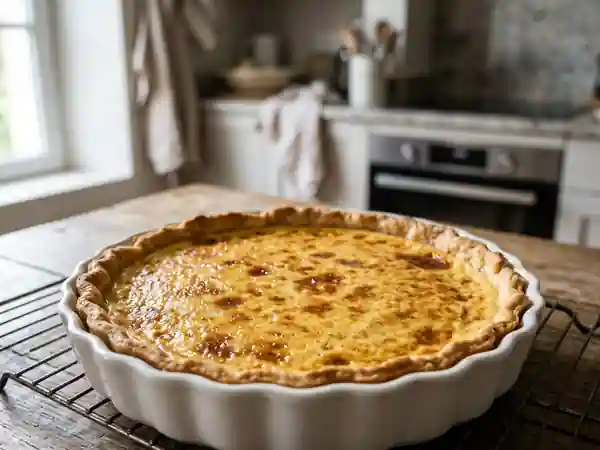 Délicieuse Tarte aux Œufs et Lait Crémeuse - Photo de présentation