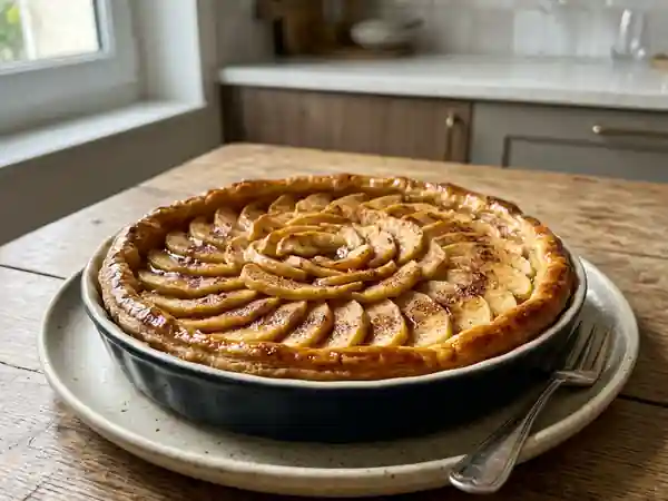 Tarte aux pommes caramélisées et cannelle - Photo de présentation