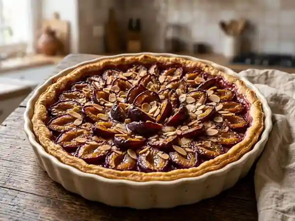 Tarte aux quetsches fondante et cannelle - Photo de présentation