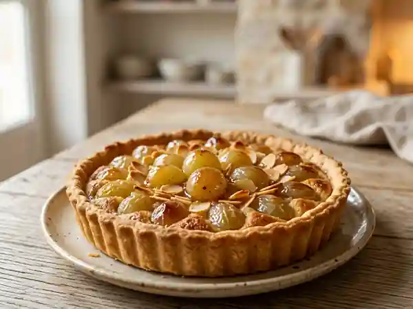 Tarte raisins amandes fondante - Photo de présentation