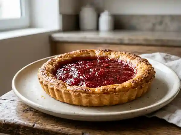 Tarte croustillante à la fraise fondante - Photo de présentation