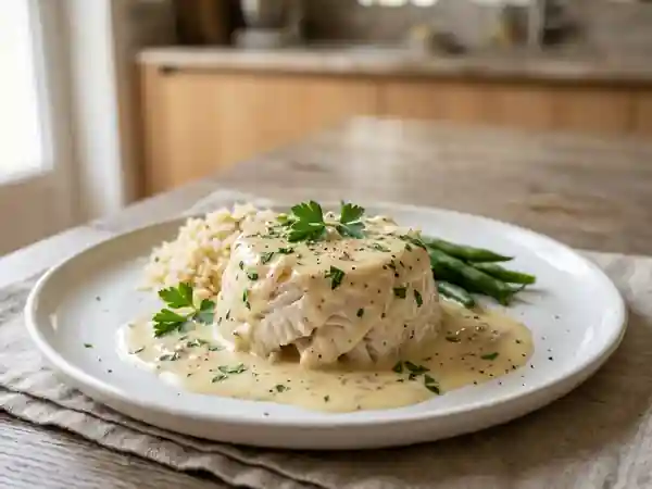 Timbale de soles fondantes à la crème citronnée - Photo de présentation