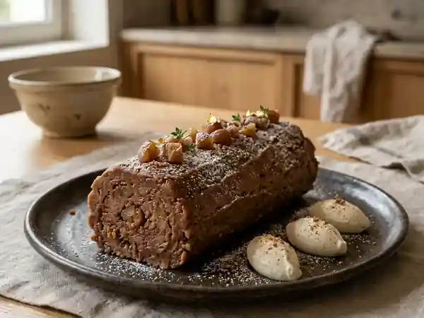 Délicieuse Torche aux Marrons : Dessert Traditionnel et Gourmand - Photo de présentation