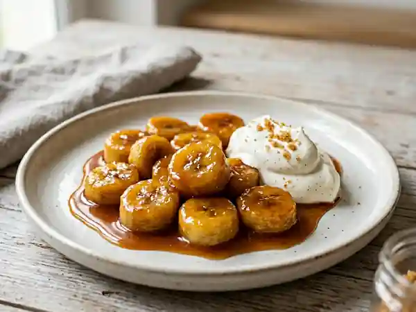 Bananes fondantes au caramel onctueux - Photo de présentation