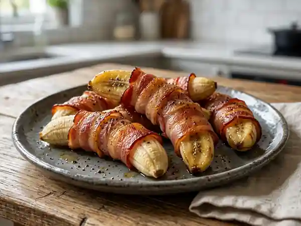 Bouchées de bananes rôties au bacon - Photo de présentation