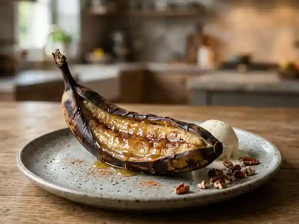 Bananes fondantes au miel et cannelle - Photo de présentation