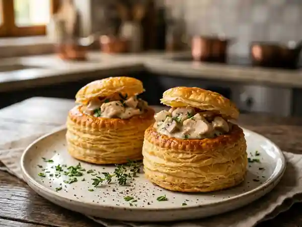 Bouchées à la reine croustillantes et crémeuses - Photo de présentation