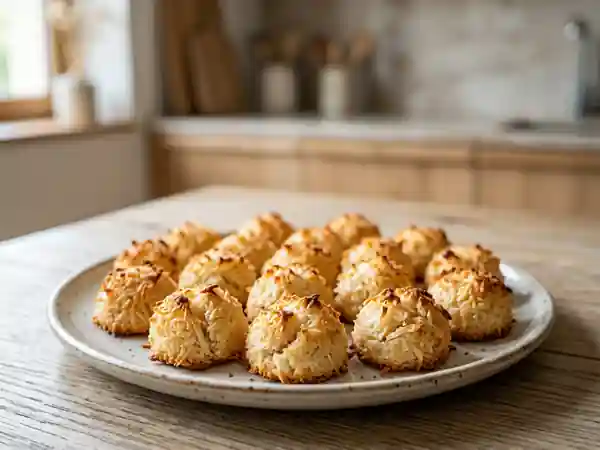 Boules de coco fondantes et dorées - Photo de présentation