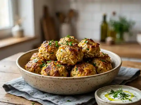 Boulettes de céleri-rave dorées au parmesan - Photo de présentation