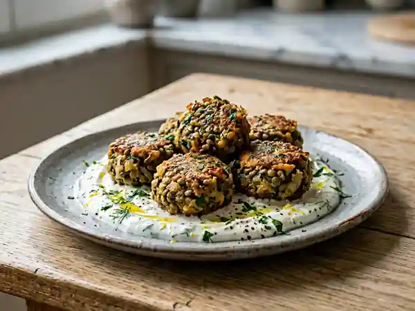 Délicieuses boulettes de lentilles aux échalotes, recette facile et gourmande - Photo de présentation