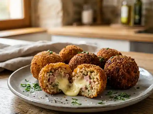 Boulettes de riz croustillantes au cœur fondant - Photo de présentation
