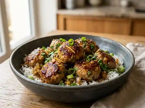 Délicieuses Boulettes de Viande au Gingembre Frais - Photo de présentation