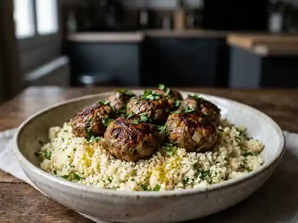 Boulettes de bœuf épicées et moelleuses - Photo de présentation