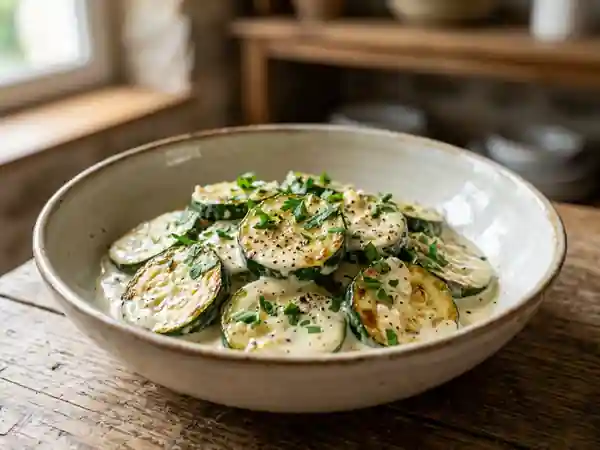 Délicieuses Courgettes à la Crème : Recette Facile et Rapide - Photo de présentation