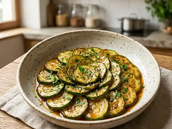Courgettes fondantes à l'aigre-doux - Photo de présentation