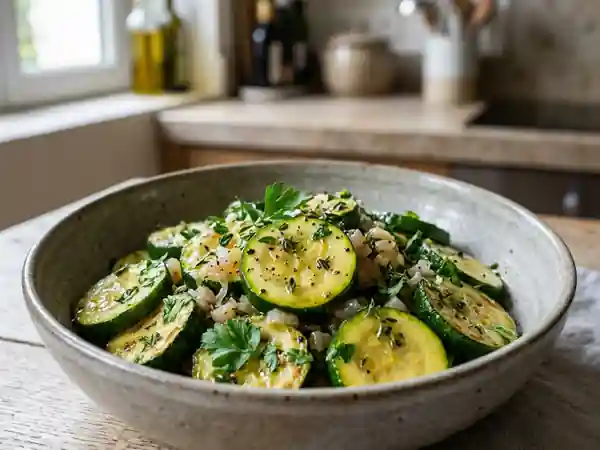Courgettes fondantes au thym et persil frais - Photo de présentation