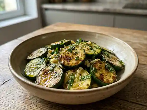 Courgettes fondantes à la menthe fraîche - Photo de présentation