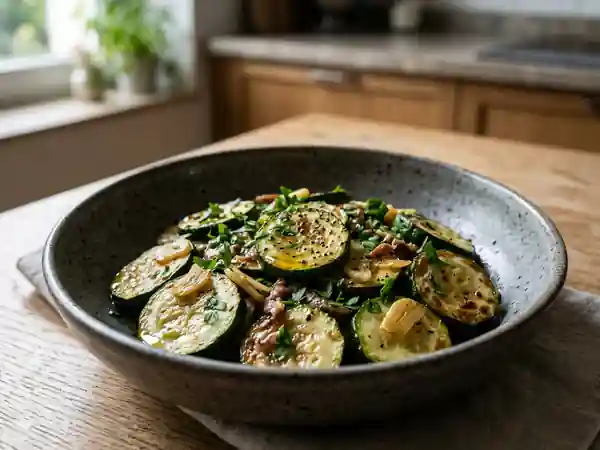 Délicieuses Courgettes Sautées à l'Ail et aux Anchois - Photo de présentation