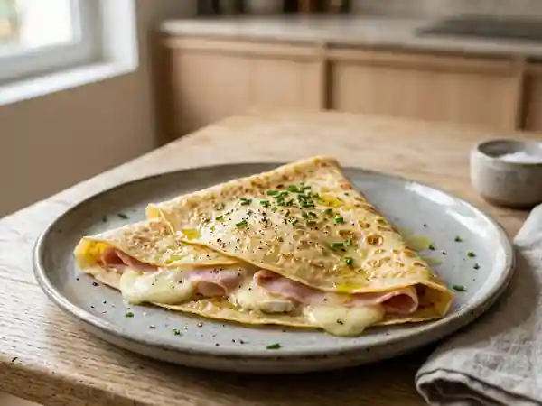 Crêpe Moelleuse Jambon et Chèvre Fondant - Photo de présentation