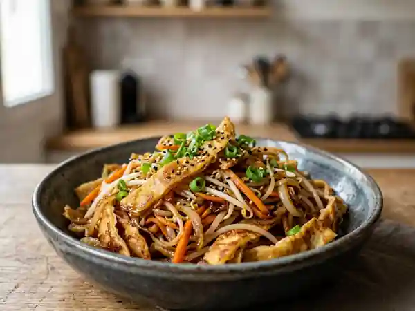 Crêpes Chinoises Croustillantes au Wok - Photo de présentation